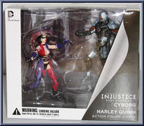 Cyborg vs Harley Quinn from Injustice: Gods Among Us - Basic Series manufactured by DC Collectibles [Front]