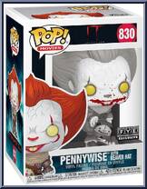 Pennywise (with Beaver Hat) (Black & White) from IT - Pop! Vinyl Figures manufactured by Funko [Front]