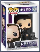 John Wick (Black Suit with Dog) from John Wick - Pop! Vinyl Figures manufactured by Funko [Front]