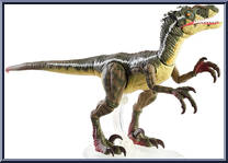 Male Velociraptor from Jurassic Park - Amber Collection - Dinos manufactured by Mattel [Loose]
