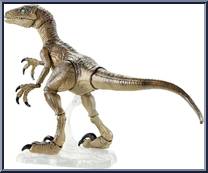 Velociraptor (Orange) from Jurassic Park - Amber Collection - Dinos manufactured by Mattel [Loose]