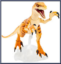 Velociraptor Tiger from Jurassic Park - Amber Collection - Dinos manufactured by Mattel [Loose]