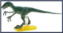 Velociraptor Delta from Jurassic Park - Amber Collection - Dinos manufactured by Mattel [Loose]