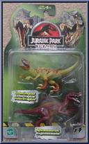 Velociraptor / Spinosaurus from Jurassic Park Dinosaurs (2004) - Dinosaur Packs manufactured by Hasbro [Front]