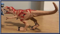 Spinosaurus (Blue) / Tyrannosaurus (Tan) from Jurassic Park Dinosaurs (2004) - Dinosaur Packs manufactured by Hasbro [Loose]