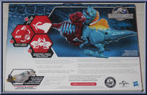Carnotaurus vs Ostafrikasaurus from Jurassic World - Brawlasaurs manufactured by Hasbro [Back]