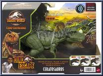 Ceratosaurus (Dark Green) from Jurassic World - Camp Cretaceous - Dino Escape - Roar Attack manufactured by Mattel [Front]