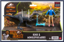 Kenji & Monolophosaurus from Jurassic World - Camp Cretaceous - Dino Escape - Jurassic Campers manufactured by Mattel [Front]