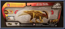 Parasaurolophus from Jurassic World - Dino Rivals - Dual Attack manufactured by Mattel [Back]