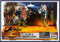 Claire & Dilophosaurus from Jurassic World - Dominion - Basic Series manufactured by Mattel [Front]