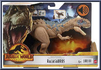 Rajasaurus (Brown) from Jurassic World - Dominion - Roar Strikers manufactured by Mattel [Front]