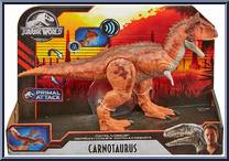Carnotaurus from Jurassic World - Primal Attack - Control ‘N Conquer manufactured by Mattel [Front]