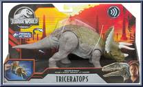 Triceratops from Jurassic World - Primal Attack - Sound Strike manufactured by Mattel [Front]