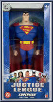 Superman (Yellow Logo) from Justice League Unlimited - 10" Scale - Blue Box manufactured by Mattel [Front]