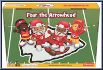 Kansas City Chiefs (Alternate Jersey) from Little People Collector - NFL manufactured by Fisher-Price [Back]