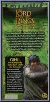Gimli from Lord of the Rings - Fellowship of the Ring - 12" Special Edition Collector Series manufactured by Toy Biz [Back]
