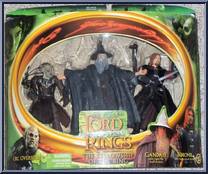 Orc Overseer, Gandalf, Boromir (UK) from Lord of the Rings - Fellowship of the Ring - International Exclusives manufactured by Toy Biz [Front]
