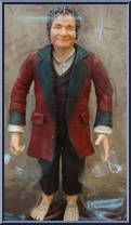 Bilbo 111th Birthday Celebration (Red Jacket) from Lord of the Rings - Trilogy - Fellowship of the Ring - Series 3 manufactured by Toy Biz [Front]