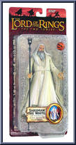 Saruman the White (Staff Raising Action & Eye of Sauron Palantir) from Lord of the Rings - Trilogy - Two Towers - Series 1 manufactured by Toy Biz [Front]