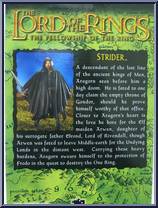 Strider (Super Poseable) from Lord of the Rings - Trilogy - Fellowship of the Ring - Series 4 manufactured by Toy Biz [Back]