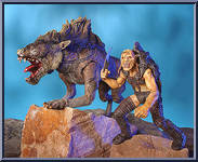 Sharku & Warg Beast from Lord of the Rings - Two Towers - Deluxe Horse & Riders manufactured by Toy Biz [Loose]