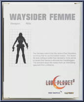 Waysider Femme (Lost Planet 2) from Lost Planet - Basic Series manufactured by Toy Notch [Back]