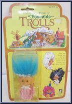 Troll (Blue Hair) from Magical World of Trolls - Baby - Yellow Cards manufactured by Creata [Front]