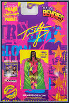 Trinity (Pink & Green Gear) from Major Wrestling Figure Podcast - Major Bendies - Exclusives manufactured by Unknown [Back]