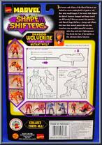 Wolverine (Shadow) from Marvel - Shape Shifters manufactured by Toy Biz [Back]