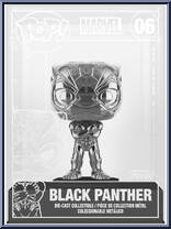 Black Panther (Silver) (Chase) from Marvel - Pop! Die-Cast manufactured by Funko [Loose]