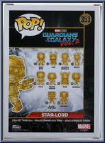 Star-Lord (Gold Chrome) from Marvel - Marvel Stud10s Pop! manufactured by Funko [Back]