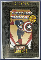 Captain America from Marvel Legends - Icons - Series 1 manufactured by Toy Biz [Back]