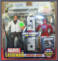 Kingpin (White Jacket) vs Daredevil (Masked) from Marvel Legends - Face Off Sets - Series 1 manufactured by Toy Biz [Front]