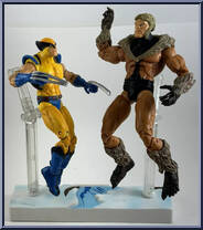 Wolverine vs Sabretooth (Closed Mouth) from Marvel Legends - Face Off Sets - Series 2 manufactured by Toy Biz [Loose]