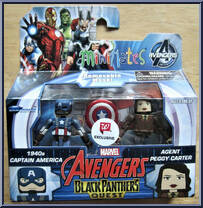 1940s Captain America / Agent Peggy Carter from Marvel Minimates - Walgreens - Wave 11 manufactured by Diamond Select [Front]