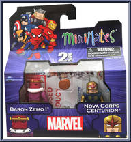 Baron Zemo I / Nova Corps Centurion from Marvel Minimates - Wave 50 - Fan Poll manufactured by Diamond Select [Front]