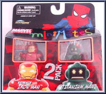 Extremis Iron Man / Titanium Man from Marvel Minimates - Toys R Us 2-Packs - Wave  5 manufactured by Diamond Select [Front]