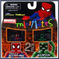 House of M Spider-Man / Scorpion from Marvel Minimates - Toys R Us 2-Packs - Wave  5 manufactured by Diamond Select [Front]