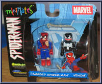 Spider-Man (Battle Damaged) / Venom (with Tongue) Action Figure