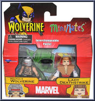 Weapon X Wolverine / Lady Deathstrike from Marvel Minimates - Wave 72 - Wolverine manufactured by Diamond Select [Front]