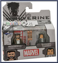 Wolverine (Street Fight) / Shingen Yashida from Marvel Minimates - Wave 52 - Wolverine Movie manufactured by Diamond Select [Front]