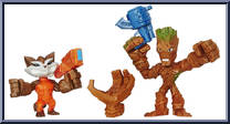 Groot vs. Rocket Raccoon from Marvel Super Hero Mashers - Micro manufactured by Hasbro [Loose]