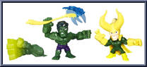 Hulk vs. Loki from Marvel Super Hero Mashers - Micro manufactured by Hasbro [Loose]
