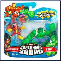 Hulk & Spider-Woman from Marvel Super Hero Squad - Series  7 manufactured by Hasbro [Front]