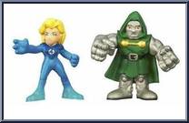 Invisible Woman & Dr. Doom from Marvel Super Hero Squad - Series  3 manufactured by Hasbro [Loose]