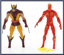 Human Torch / Wolverine from Marvel Universe - Fury Files - Comic Packs - Secret Wars manufactured by Hasbro [Loose]