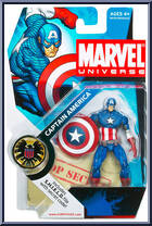 Captain America from Marvel Universe - Series 1 - The Fury Files - Wave  2 manufactured by Hasbro [Front]