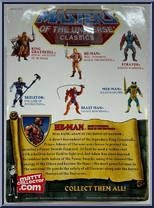 He-Man from Masters of the Universe - Classics - Basic Series manufactured by Mattel [Back]