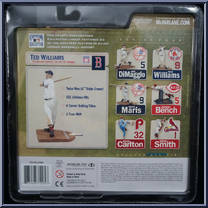 Ted Williams (Gray Jersey) from McFarlane's Sports Picks - Cooperstown - Series 4 manufactured by McFarlane [Back]