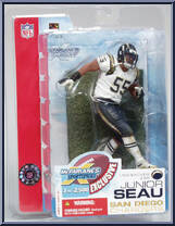 Junior Seau (Super Bowl XXXVII) from McFarlane's Sports Picks - NFL - Super Bowl manufactured by McFarlane [Front]
